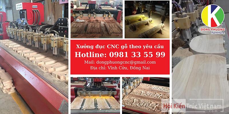 Xưởng đục CNC gỗ tại Đồng Nai