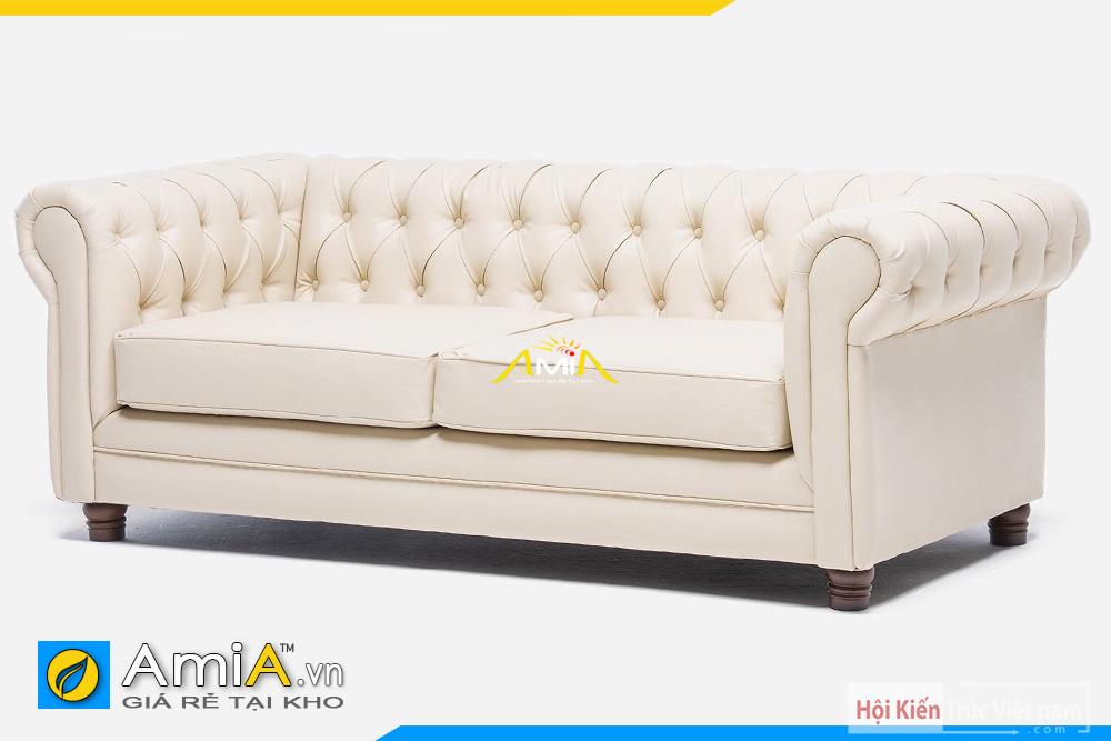 Mẫu ghế sofa da tân cổ điển sang trọng AmiA 20165 (nhiều màu)