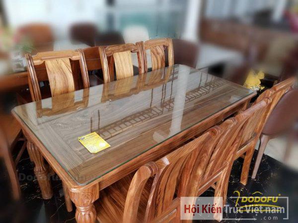 Bộ bàn ăn gỗ Hương xám – BAGHX 01