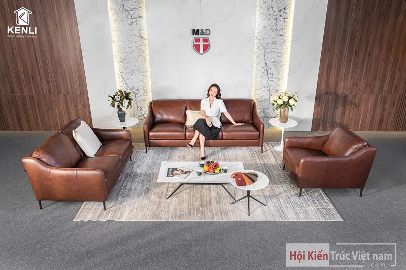 SOFA DA THẬT TROMSO E130 Milano & Design THÁCH THỨC KHÔNG GIAN NHỎ